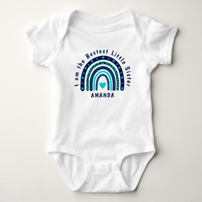 Bästa lilla syster babyströj tröja (Framsida)