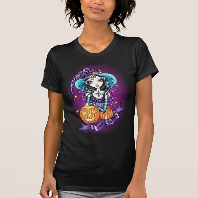 "Bästa Lisa" Halloween pumpahäxa Tee (Framsida)