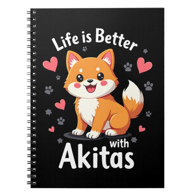 Bästa liv med Akita Tanktop Anteckningsbok (Framsidan)