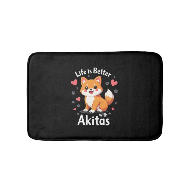 Bästa liv med Akita Tanktop Badrumsmatta (Framsidan)