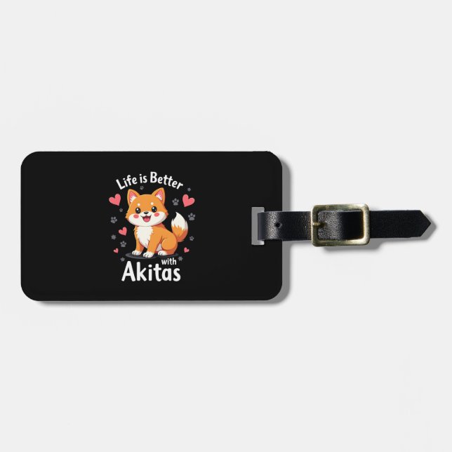 Bästa liv med Akita Tanktop Bagagebricka (Horisontell Framsida)