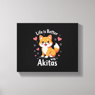 Bästa liv med Akita Tanktop Canvastryck