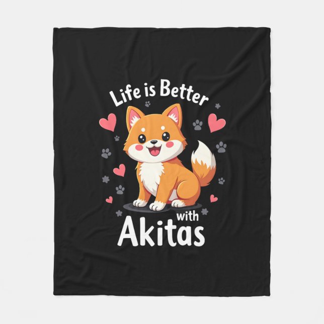 Bästa liv med Akita Tanktop Fleecefilt (Framsidan)