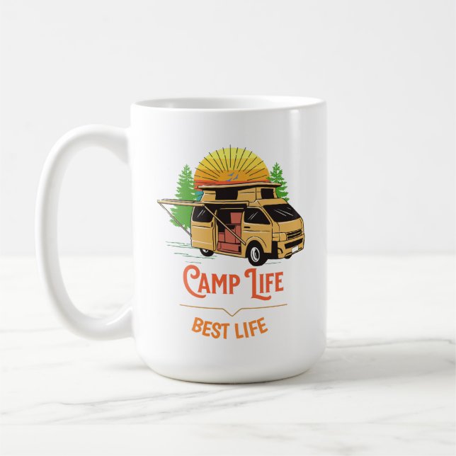 Bästa livskamper för anpassade Camp Life Kaffemugg (Vänster)
