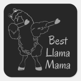 BÄSTA LLAMA MAMMA lustig mors dag-presentidé Fyrkantigt Klistermärke