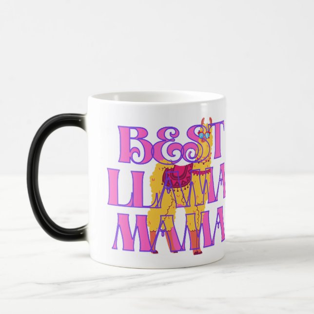 Bästa Llama Mamma någonsin Magisk Mugg (Vänster)