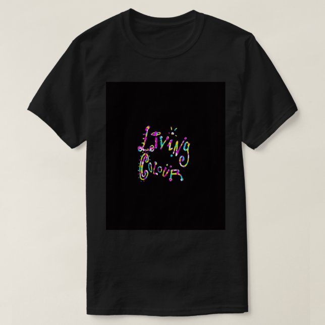Bästa logotyp Living Färg sten-band Graphic T-Shir T Shirt (Design framsida)