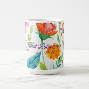 Bästa Lola Mors Dag Ljus Blomma Kaffemugg