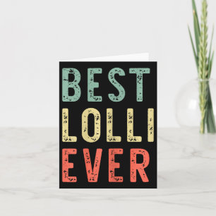 Bästa Lolli Någonsin Familj Roligt Vintage Retro  Kort