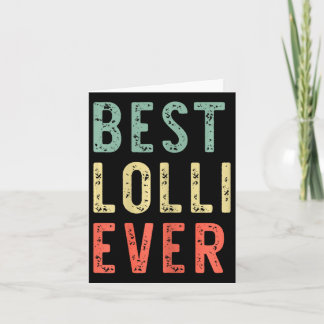 Bästa Lolli Någonsin Familj Roligt Vintage Retro  Kort