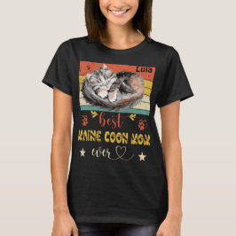 Bästa maine Coon Mamma Allnyfunny Cat Mamma Cat Mo T Shirt