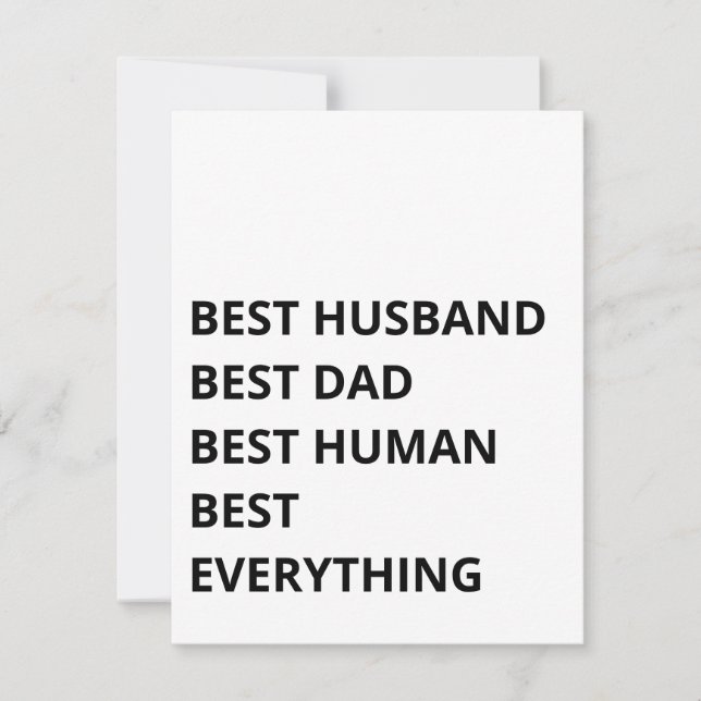 Bästa make. Bästa pappa. Bästa människa. Bästa all Julkort (Framsida)