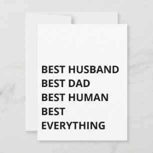 Bästa make. Bästa pappa. Bästa människa. Bästa all Julkort