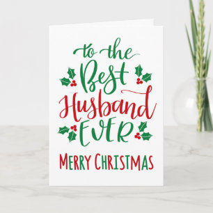 Bästa Make någonsin God jul-typografi Kort