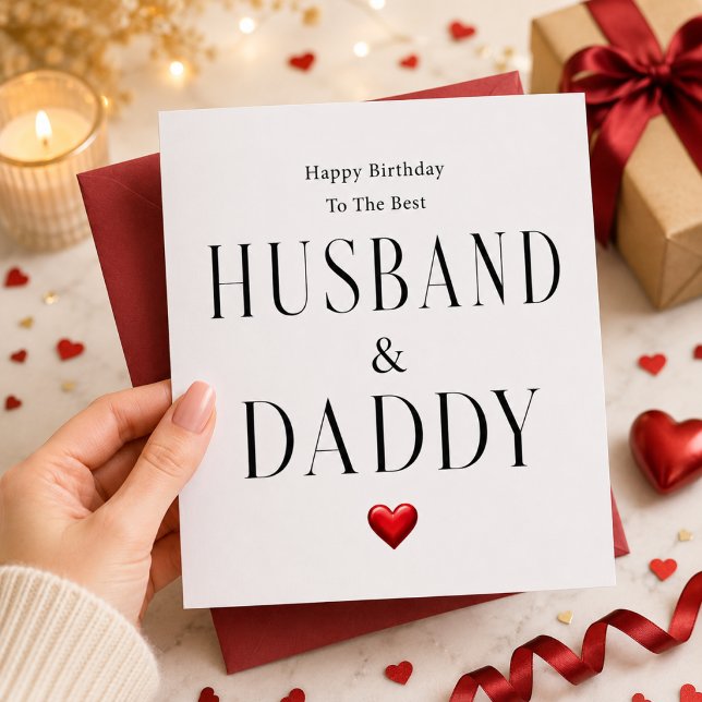 Bästa make och pappa födelsedagskort Romantisk Julkort (Skapare uppladdad)