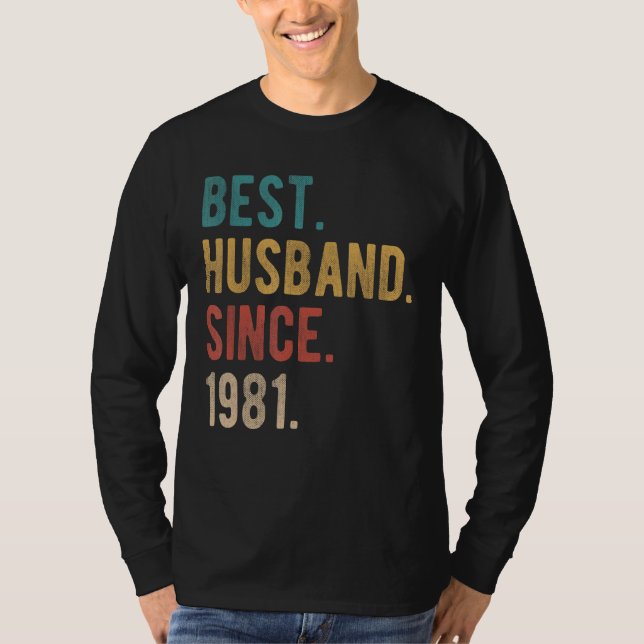 Bästa Make sedan 1981, 41:a Bröllop-årsdagen T Shirt (Framsida)