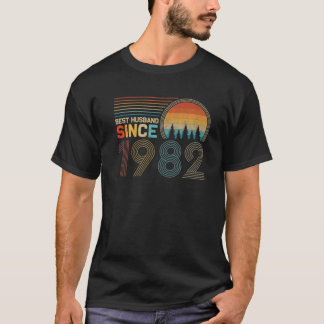 Bästa Make sedan 1982 Cute 40th Bröllop Annivers T Shirt