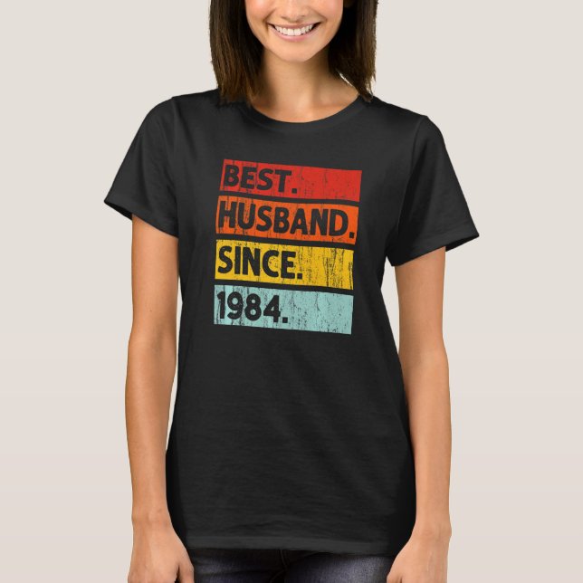 Bästa Make sedan 1984 38 år 38:e Bröllop Anni T Shirt (Framsida)