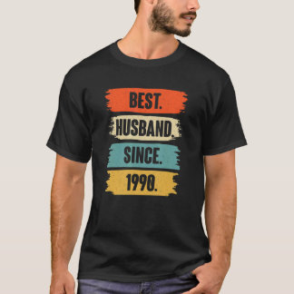 Bästa Make sedan 1990 Vintage 32:a Bröllop T Shirt