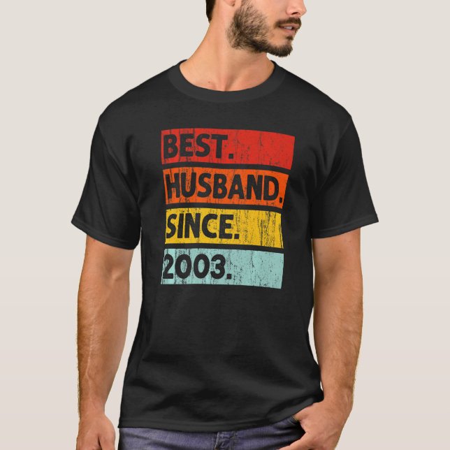 Bästa Make sedan 2003 19 år 19:e Bröllop Anni T Shirt (Framsida)