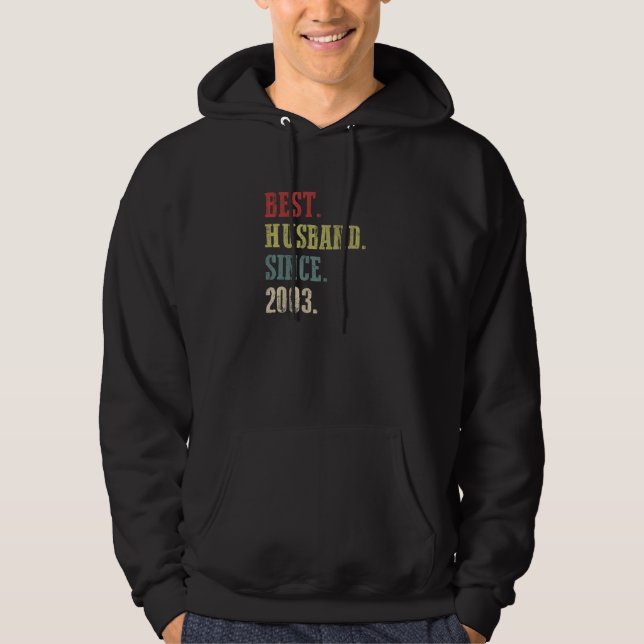 Bästa Make sedan 2003 19:e Bröllop-årsdagen Hoodie (Framsida)