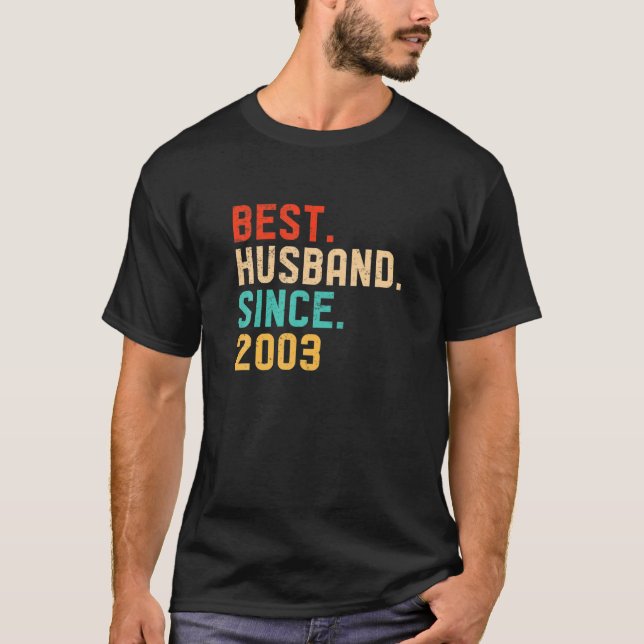 Bästa Make sedan 2003, Firande Bröllop Anniver T Shirt (Framsida)