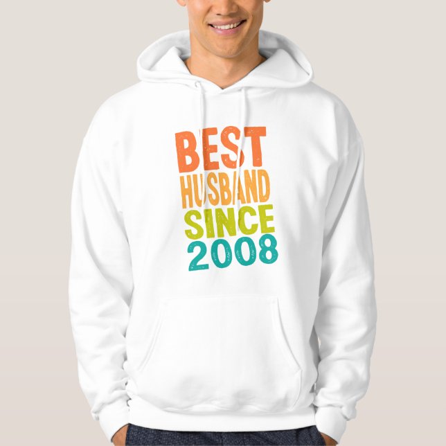 Bästa Make sedan 2008 Hoodie (Framsida)