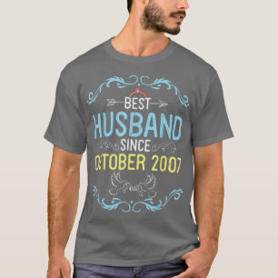 Bästa make sedan oktober 2007 Glad Bröllopsdag T Shirt
