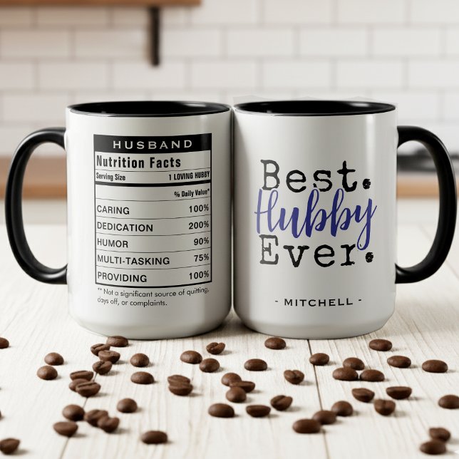 Bästa maken någonsin Nutrition Fakta Make Mugg (Best Husband Ever Nutrition Facts Spouse Mug
)