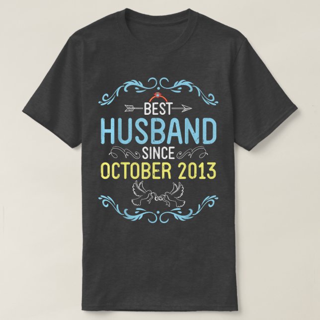 Bästa maken sedan oktober 2013 Glad Bröllopsdag T Shirt (Design framsida)