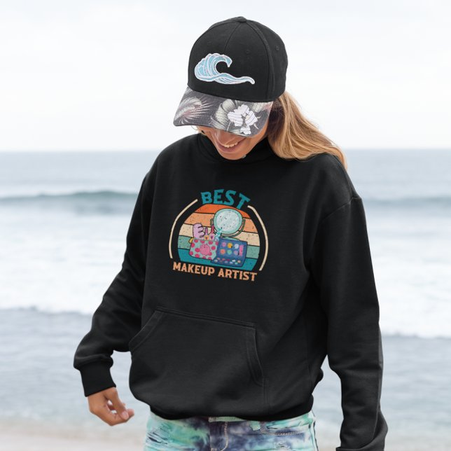 Bästa makeup-artist - Retro Hoodie (Skapare uppladdad)