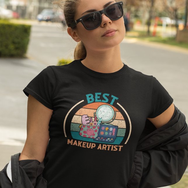 Bästa makeup-artist - Retro T Shirt (Skapare uppladdad)