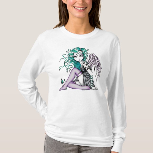 Bästa Malory violett tatueringängel Tee Shirt (Framsida)