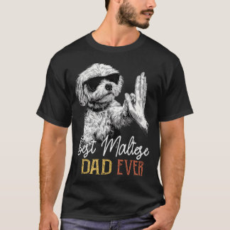 Bästa maltesiska pappa någonsin män Pappa hundälsk T Shirt