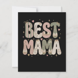 Bästa Mama Boklig Blommig Litterär Design