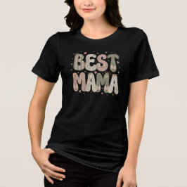 Bästa Mama Boklig Blommig Litterär Design T Shirt