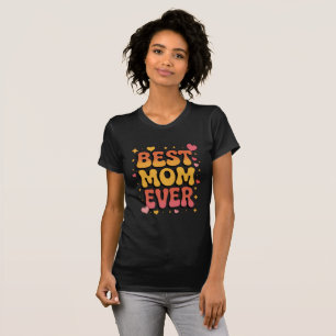 Bästa Mama Någonsin Boho Blommig T-Shirt
