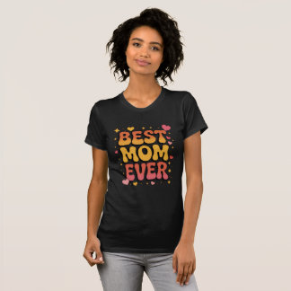 Bästa Mama Någonsin Boho Blommig T-Shirt