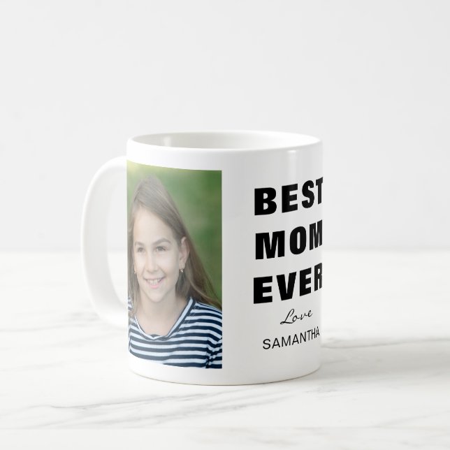 Bästa Mamma 2-foto Kaffemugg (Framsida vänster)