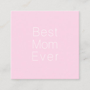 Bästa Mamma Alltid ljus rosa, vit, liten söt Tilläggskort