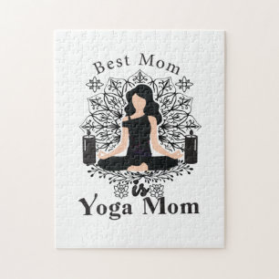Bästa mamma är yoga mamma pussel