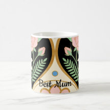 Bästa mamma Art Deco rosa rosor blommig