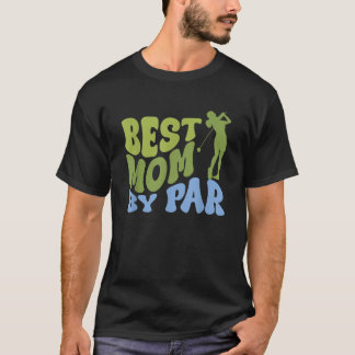 Bästa mamma av Par Golf Föräldrar Matchande Familj T Shirt