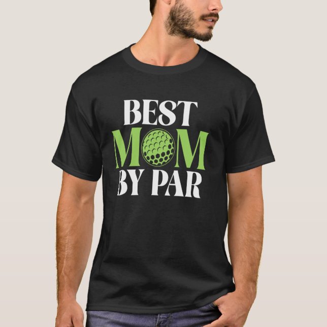 Bästa mamma av Par Golf Mamma T Shirt (Framsida)