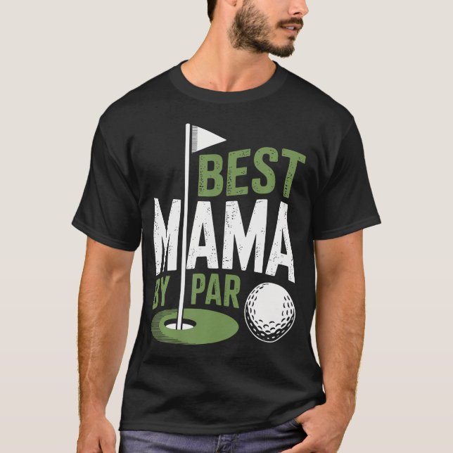 Bästa Mamma Av Par Golfing Hål-i-ett Mor T Shirt (Framsida)