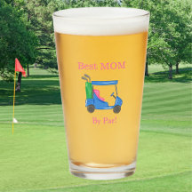 Bästa Mamma Av Par Preppy Blå Golfvagn / Rolfig Go