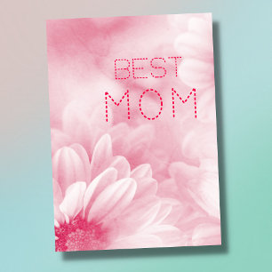 Bästa mamma bästa mamma någonsin pastell elegant b kort