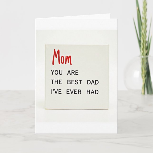 Bästa mamma bästa pappa-kort kort (Framsida)