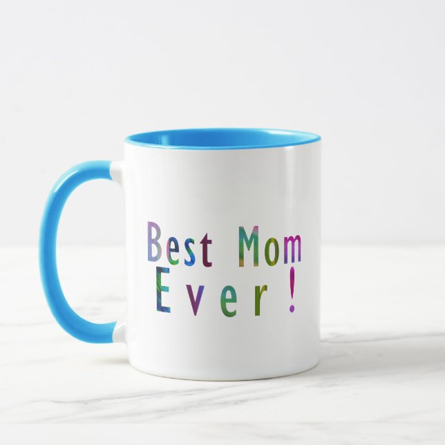 Bästa mamma & Bästa pappa någonsin, Rolig färgrik  Mugg (Vänster)