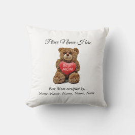 Bästa mamma betyget Certifierad av hennes barn Kudde